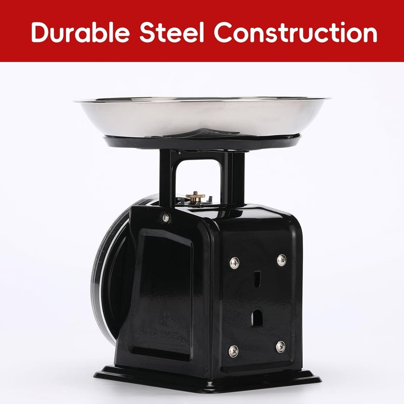 ta da 11lb Analog Kitchen Mechanical Food Scale Weighing Dial Scale with Bowl - Image 4